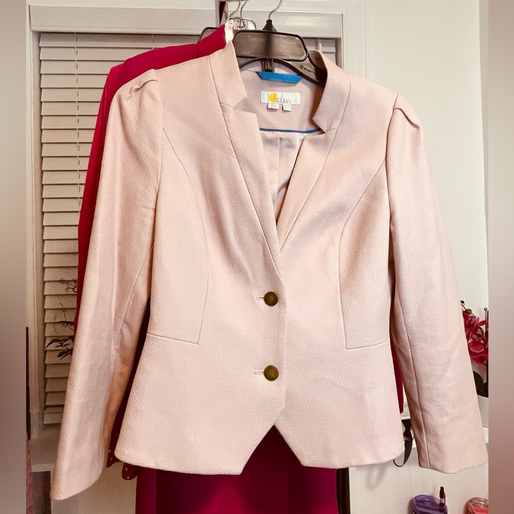 Boden size 2 light Pink Blazer crop - Picture 2 of 5